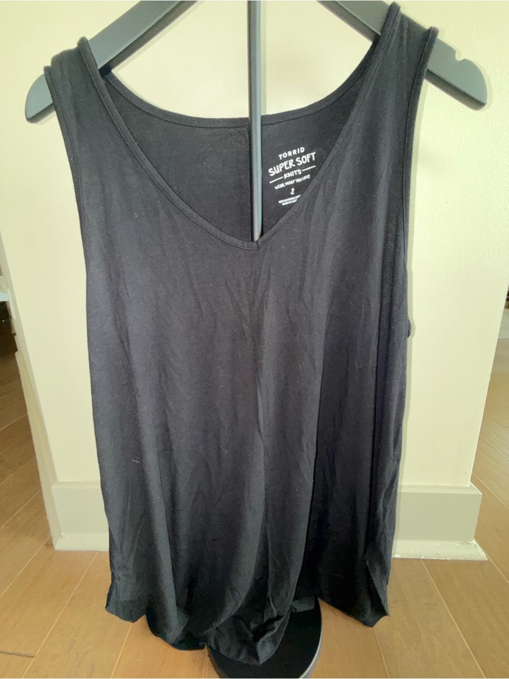 torrid Black V-Neck Super Soft Tank